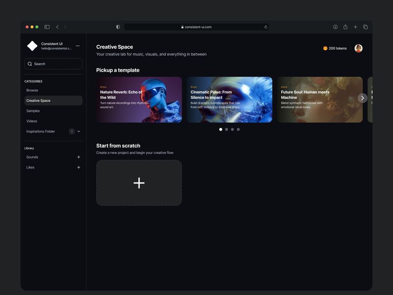 Creative Space - Consistent UI
