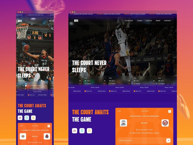 BIFA Basketball League Website Template