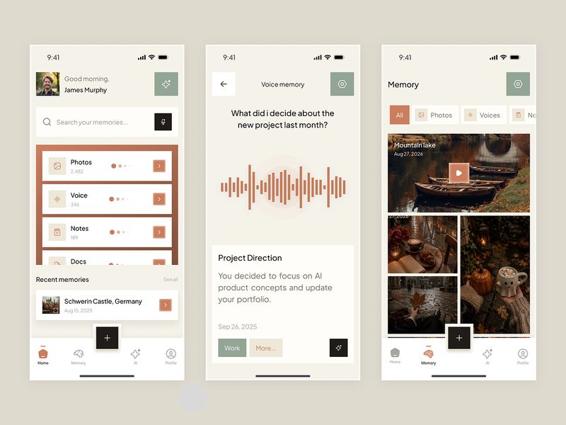 AI Second Brain Mobile App UI