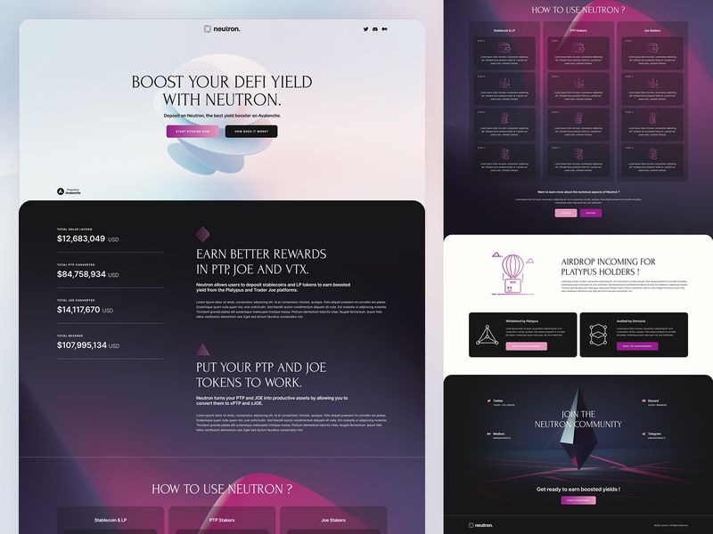 Neutron — Website Design