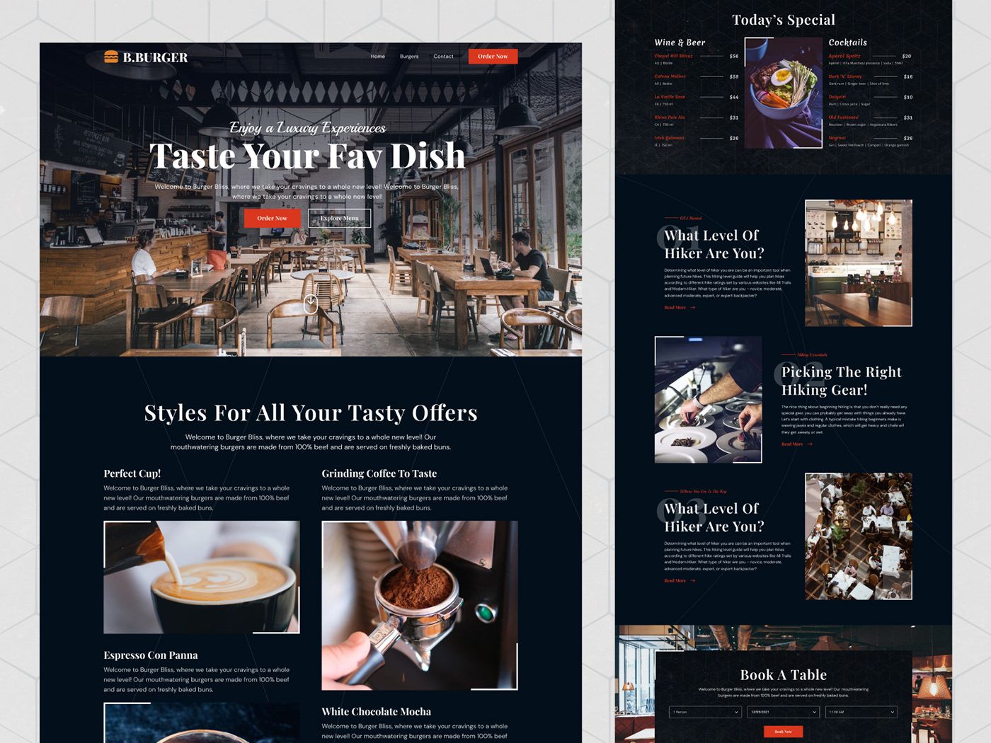 Luxury Restaurant Landing Page | Website Design :: Behance