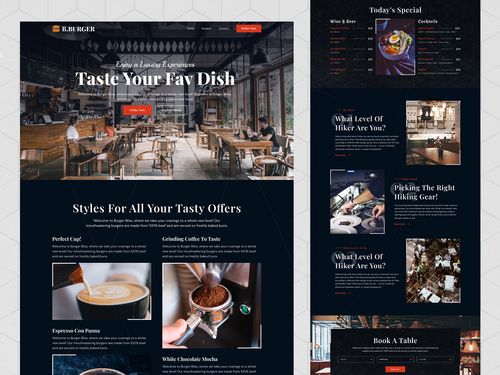 Luxury Restaurant Landing Page | Website Design