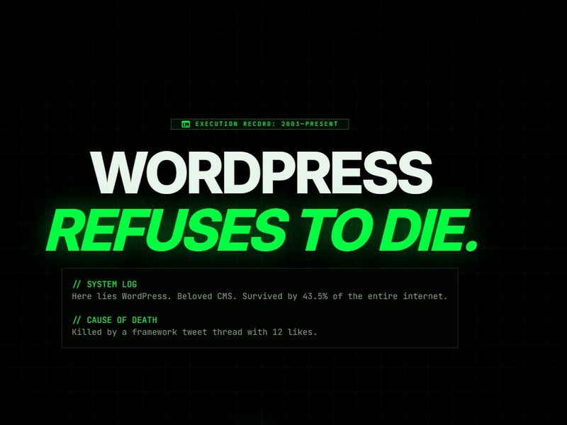 Is WordPress Dead? // The Bio-Organic Autopsy & Future of WP