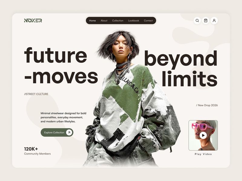 NOXER - Fashion Landing Page UI