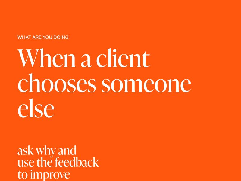 When a client chooses someone else | by Alessandro Giammaria | Jul, 2025 | Medium