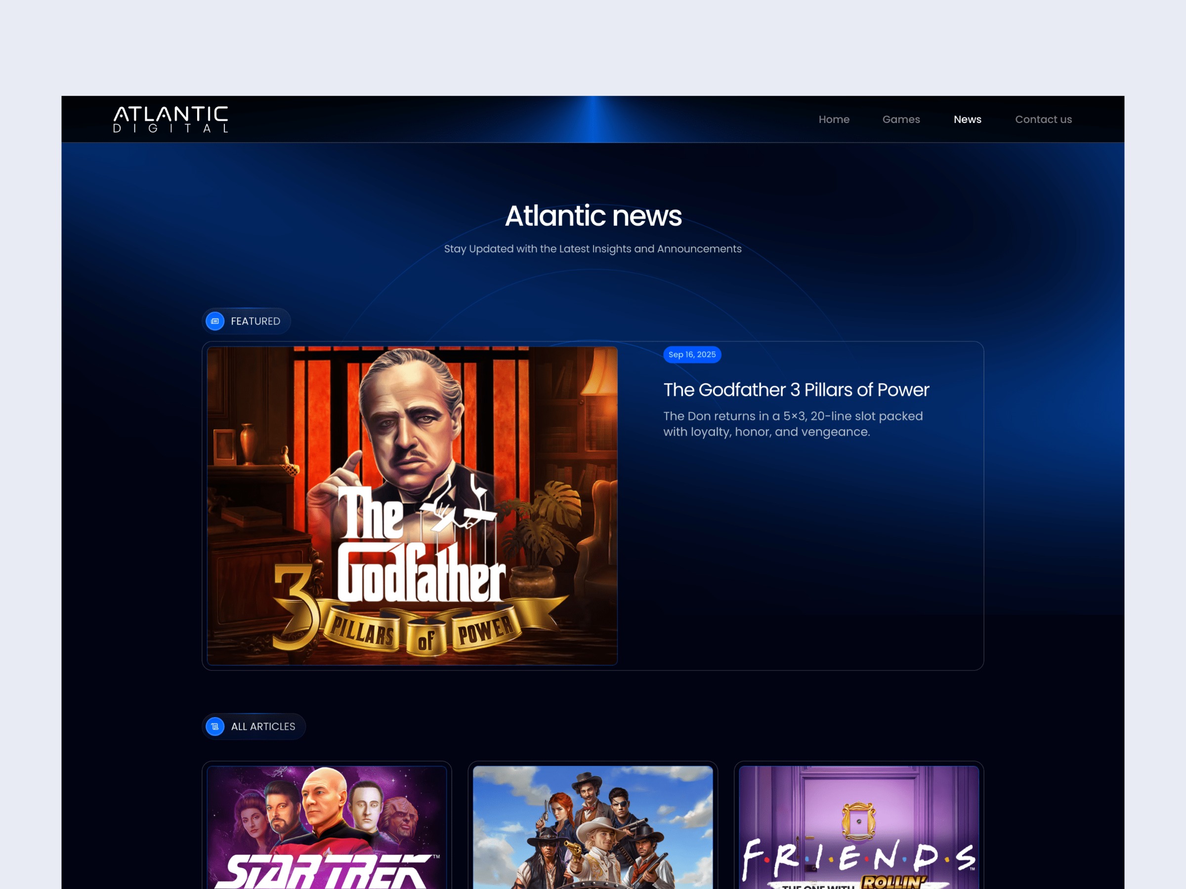 Atlantic Digital — Premium Branded Slots & Casino Games Image 1