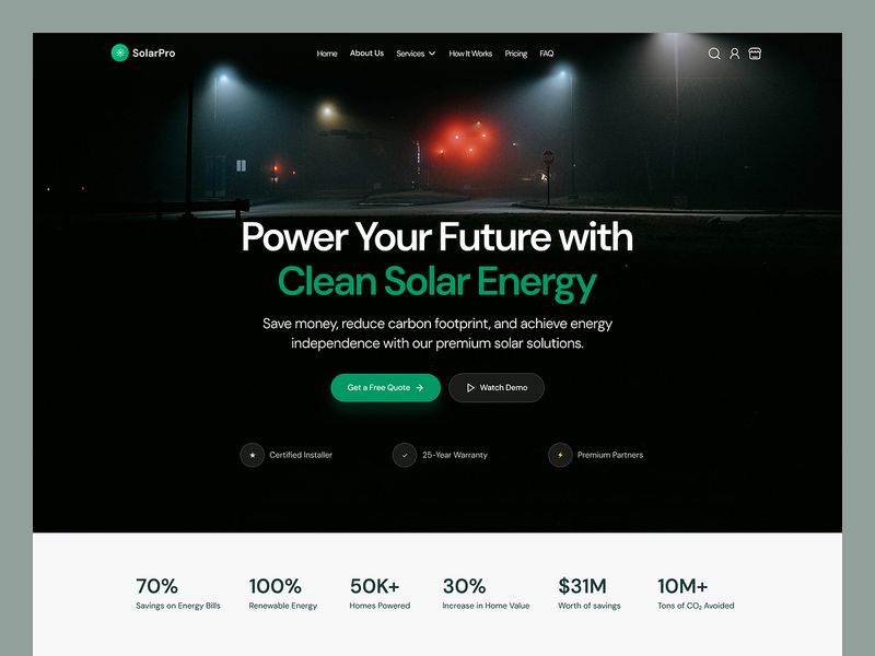 Solar Energy Website Design