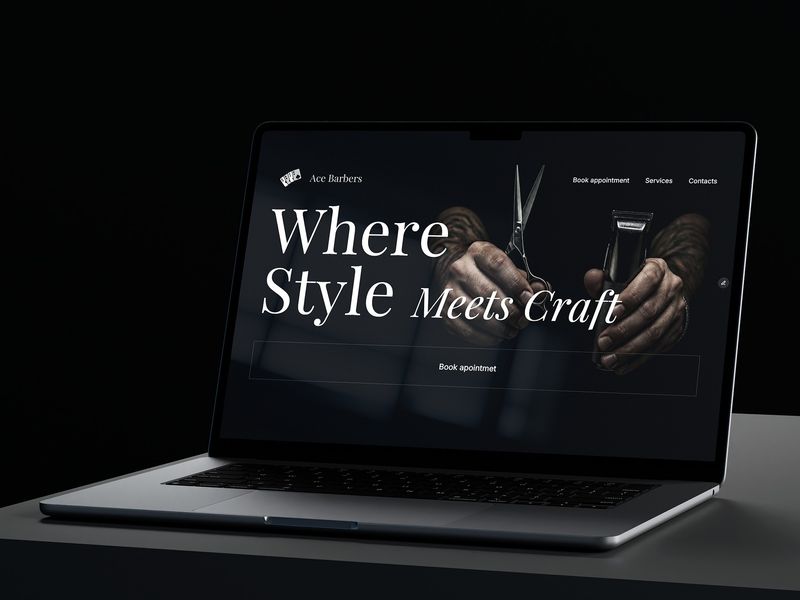 Ace Barbers: Responsive Art & Design Website Template by Oleksandr…