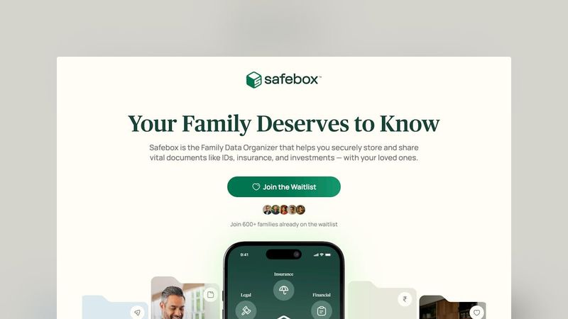 Screenshot taken from Safebox