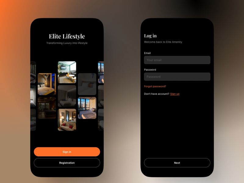 Onboarding Screens for Luxury Lifestyle Mobile App