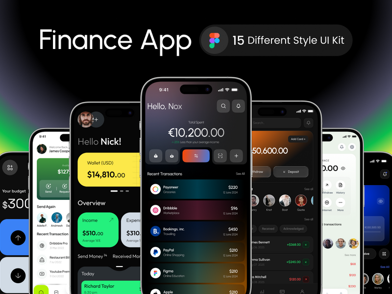 Finance UI Kit — Fintech & Wallet Screens - Uncategorized design asset by ui8