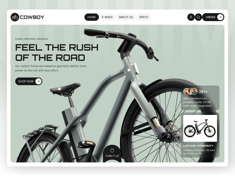 COWBOY - Cycle Store Website Landing Page