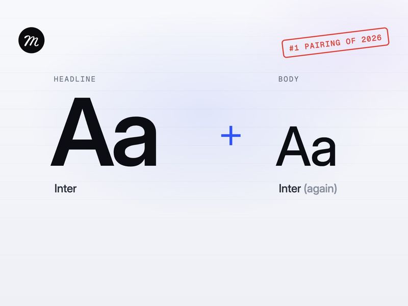 Font pairings 2026: we checked the fonts on 2,190 websites designers loved. Most of them used just one. | Muzli Blog
