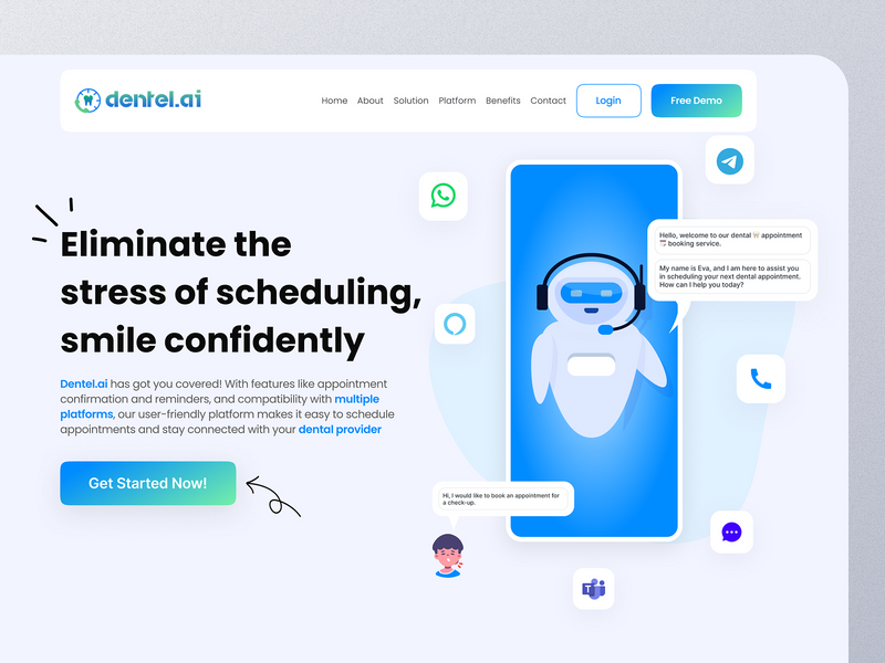 AI Dental Scheduling  Landing Page by Abdul Rahim