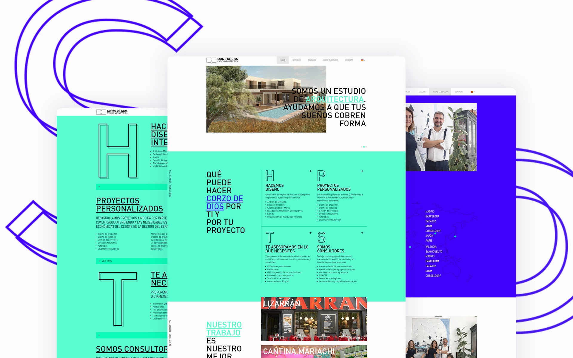 Corzo de Dios, architecture studio website