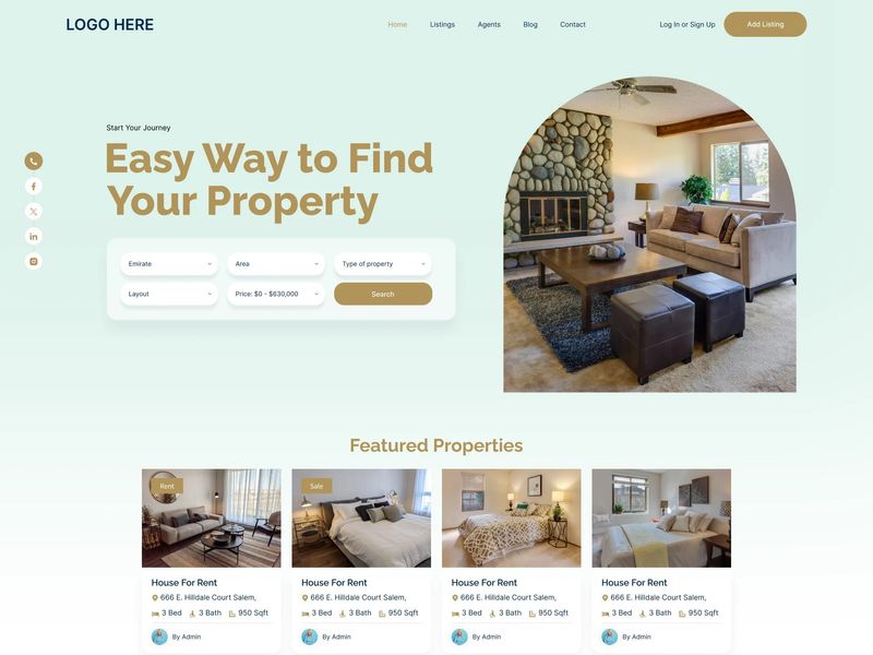 Modern Real Estate & Property Management Web UI