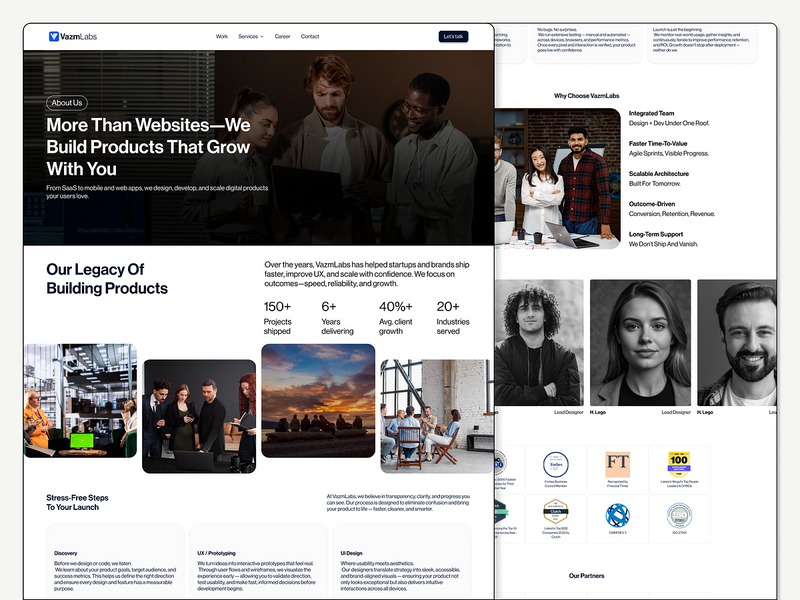 About Us Page UI — Agency Website Concept