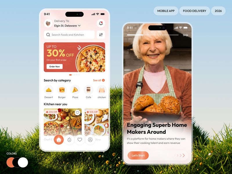 YUMZI - Food Delivery App UI Design
