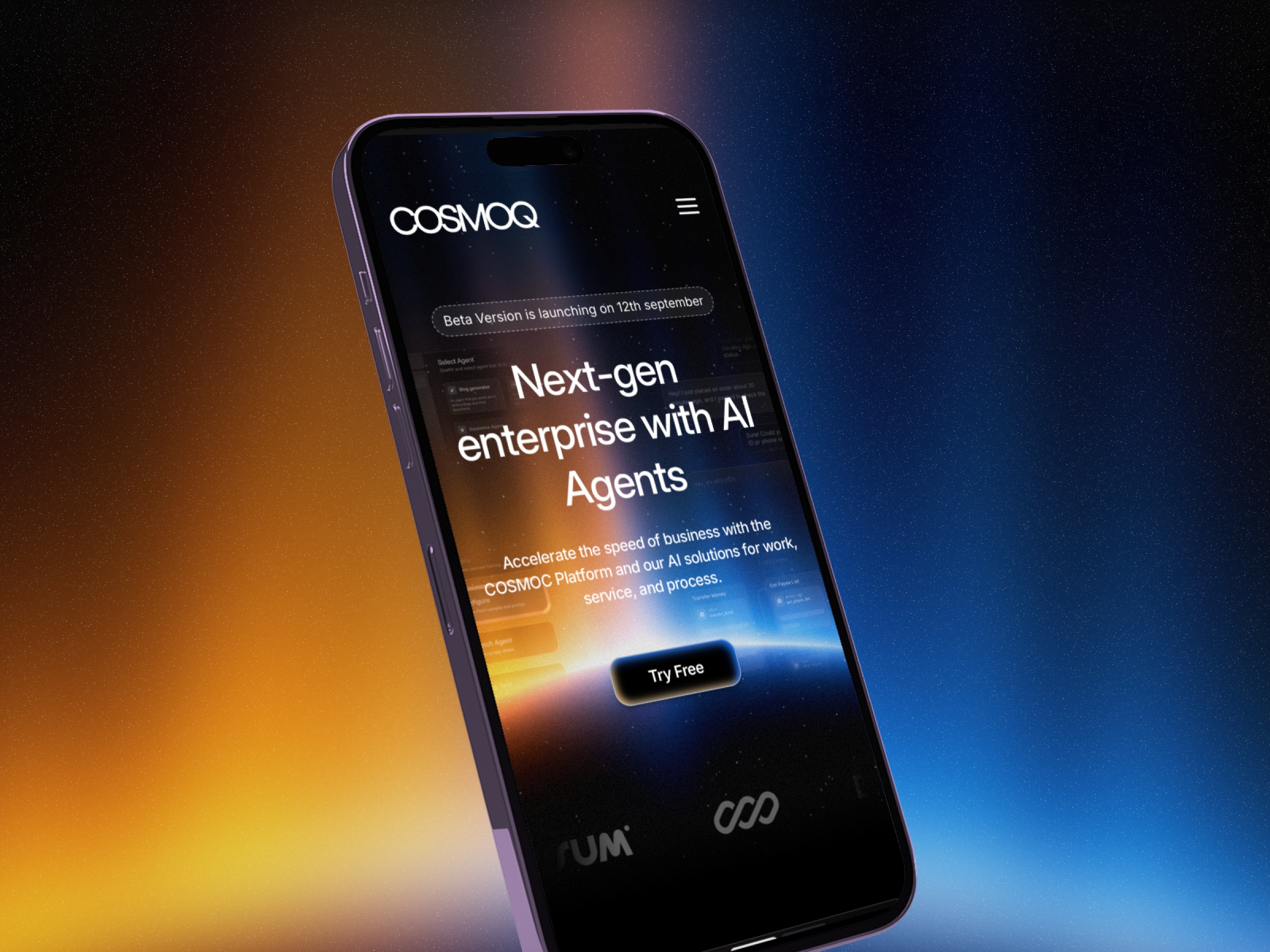 COSMOQ: Responsive SaaS Website Template by Jitu Raut — Framer Marketplace Image 1