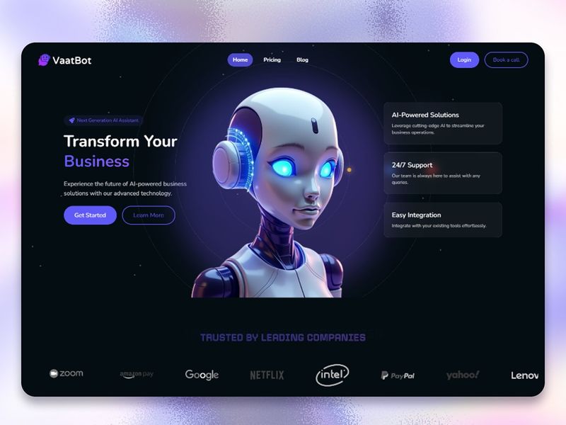VaatBot - AI Chatbot and Business Landing Template