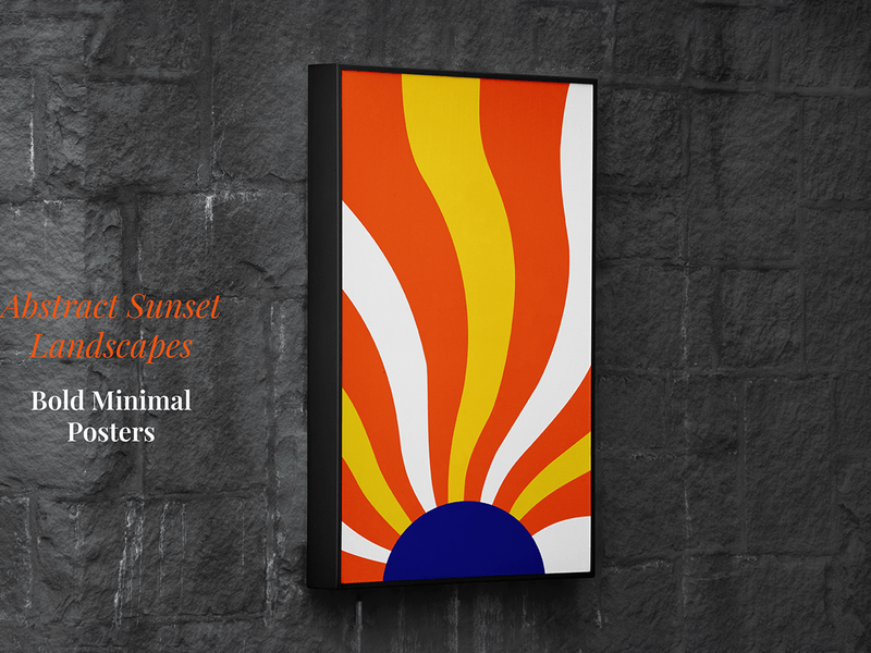 Abstract Sunset Landscapes – Bold Minimal Posters