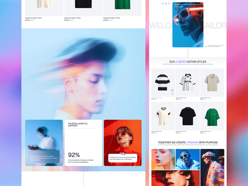 Online store website design