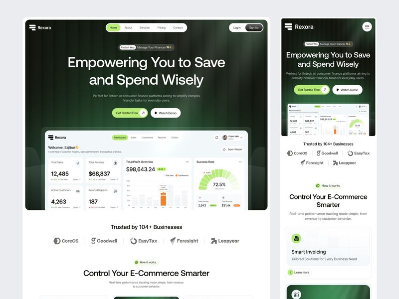 Rexora – Sales Management SaaS Website