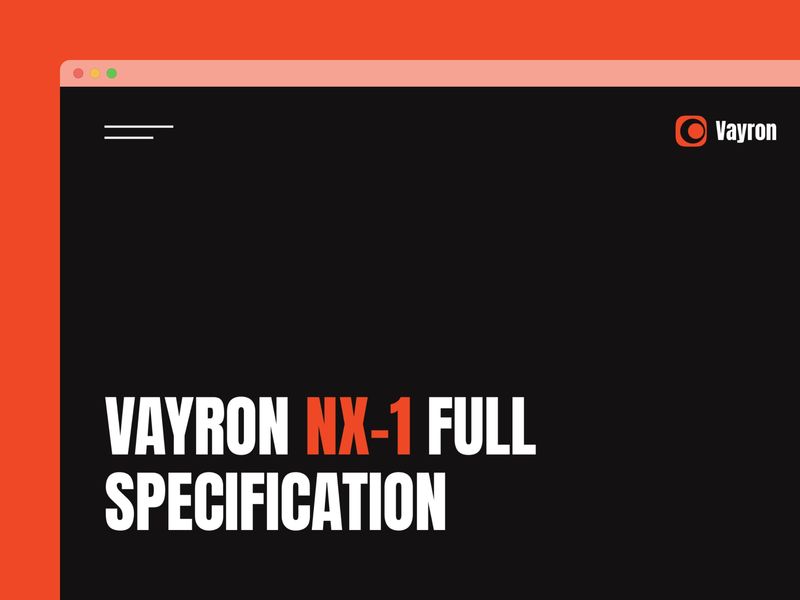 VAYRON — Electric Vehicle Website Template