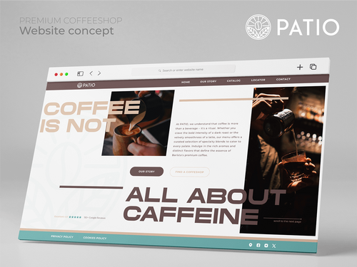 PATIO - Coffeeshop website (concept)