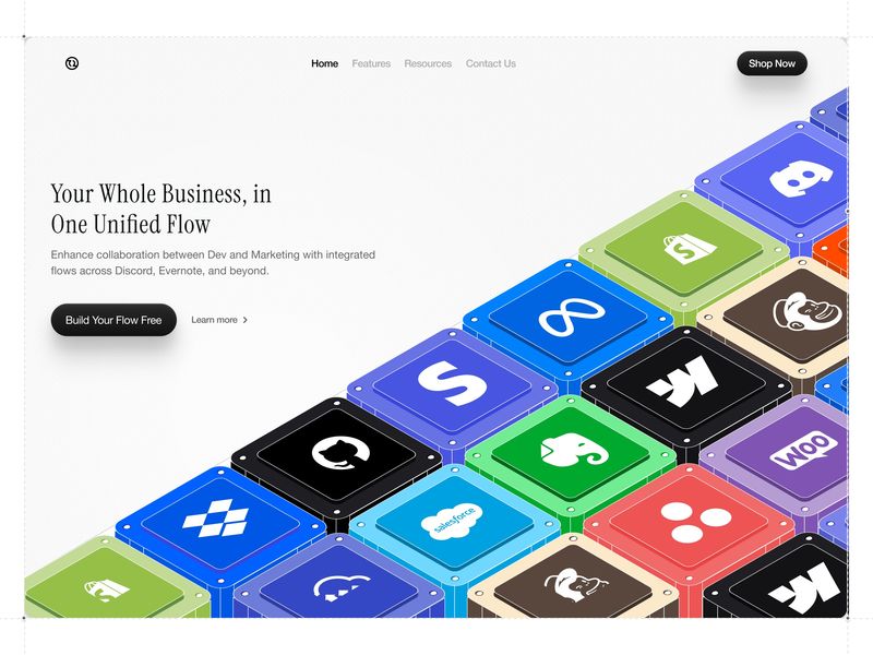 Seamless App Integrations — Modern Workflow Automation Website UIUX Design