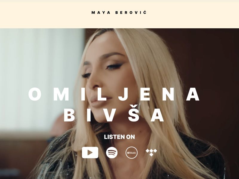 Homepage concept for Maya Berović
