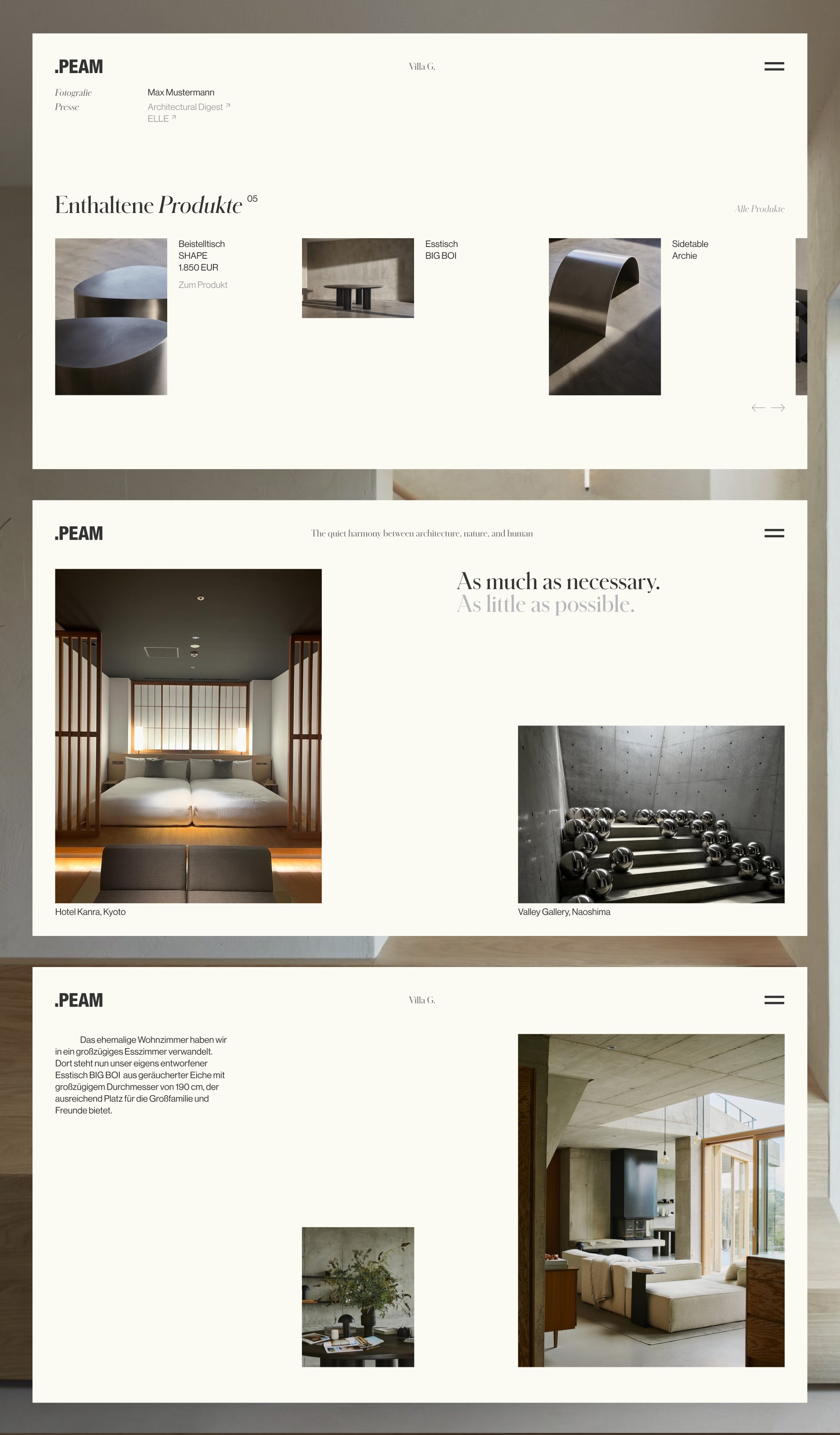 PEAM – Interior- and Productdesign mit natural materials Image 1