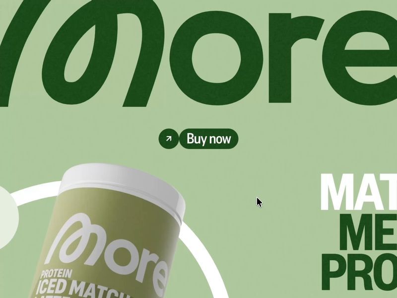 Button Animation on More Nutrition Matcha Landingpage