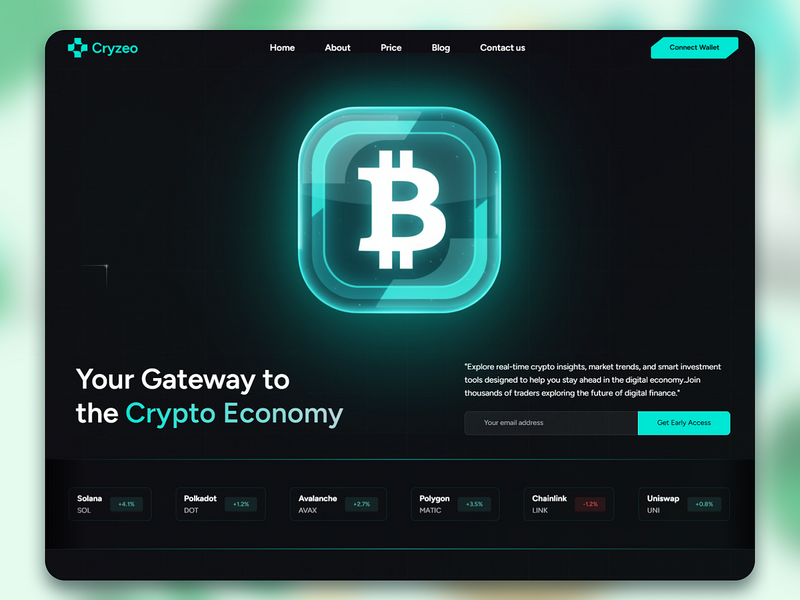 Crypto Web App Dashboard UI Design