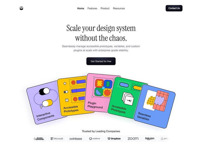 🎨 Design System Scaling Hub — SaaS Hero Layout