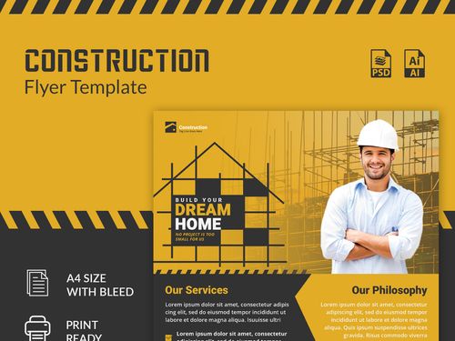 Construction Flyer Template on Behance
