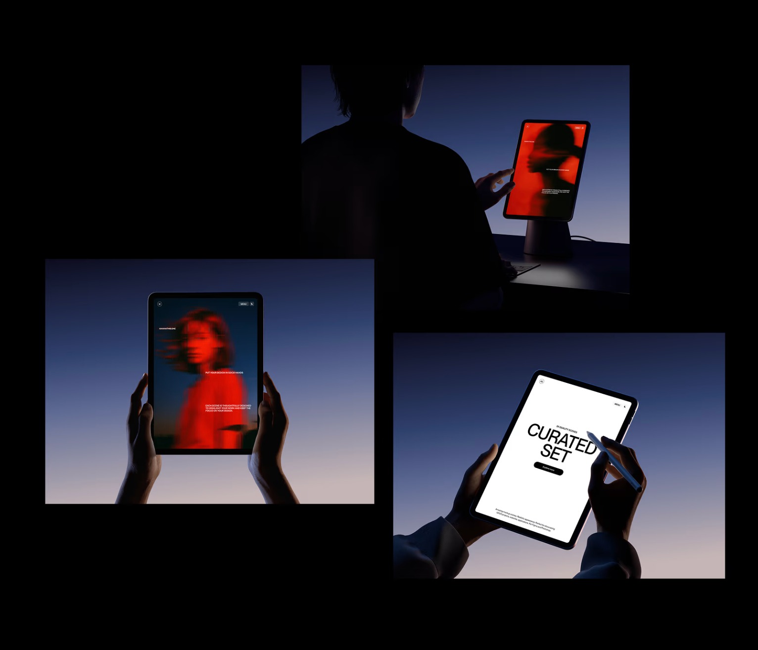 iPad in Hands Mockups – Wannathis