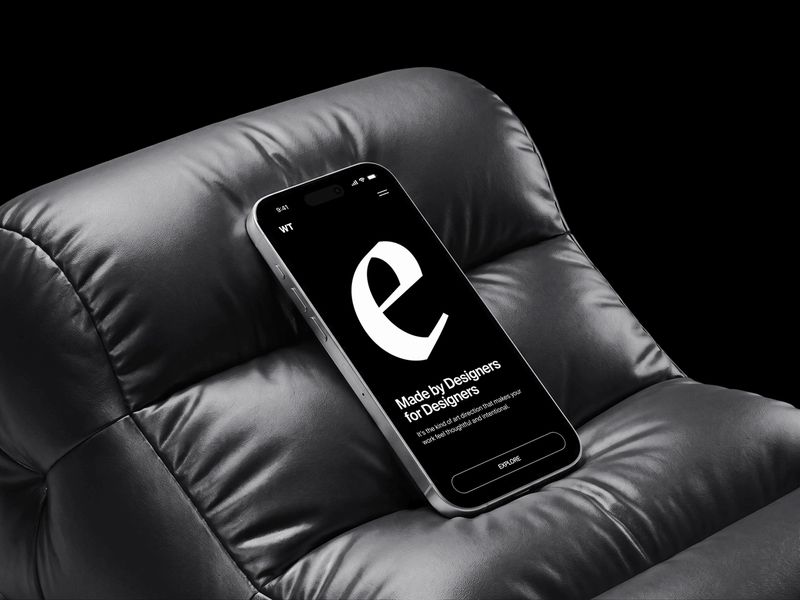 iPhone Mockup on Inflatable Armchair
