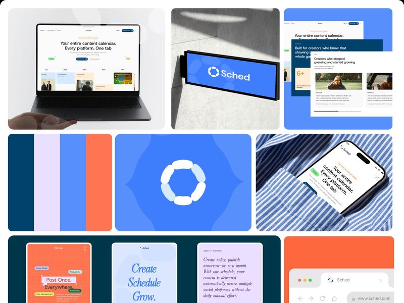 Sched — Brand Identity & Social Media Scheduling SaaS