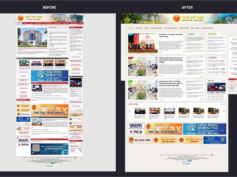 Redesign Homepage of Viet Nam Tax web. Cục thuế Việt Nam
