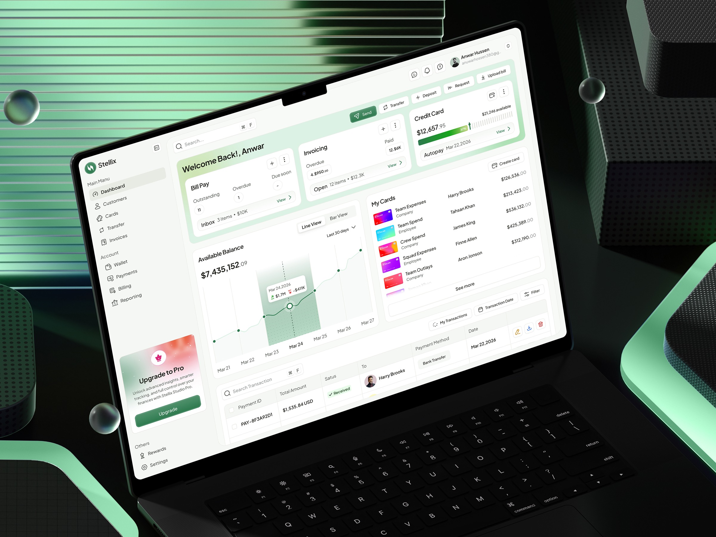 Global Payments & Financial Dashboard Image 0