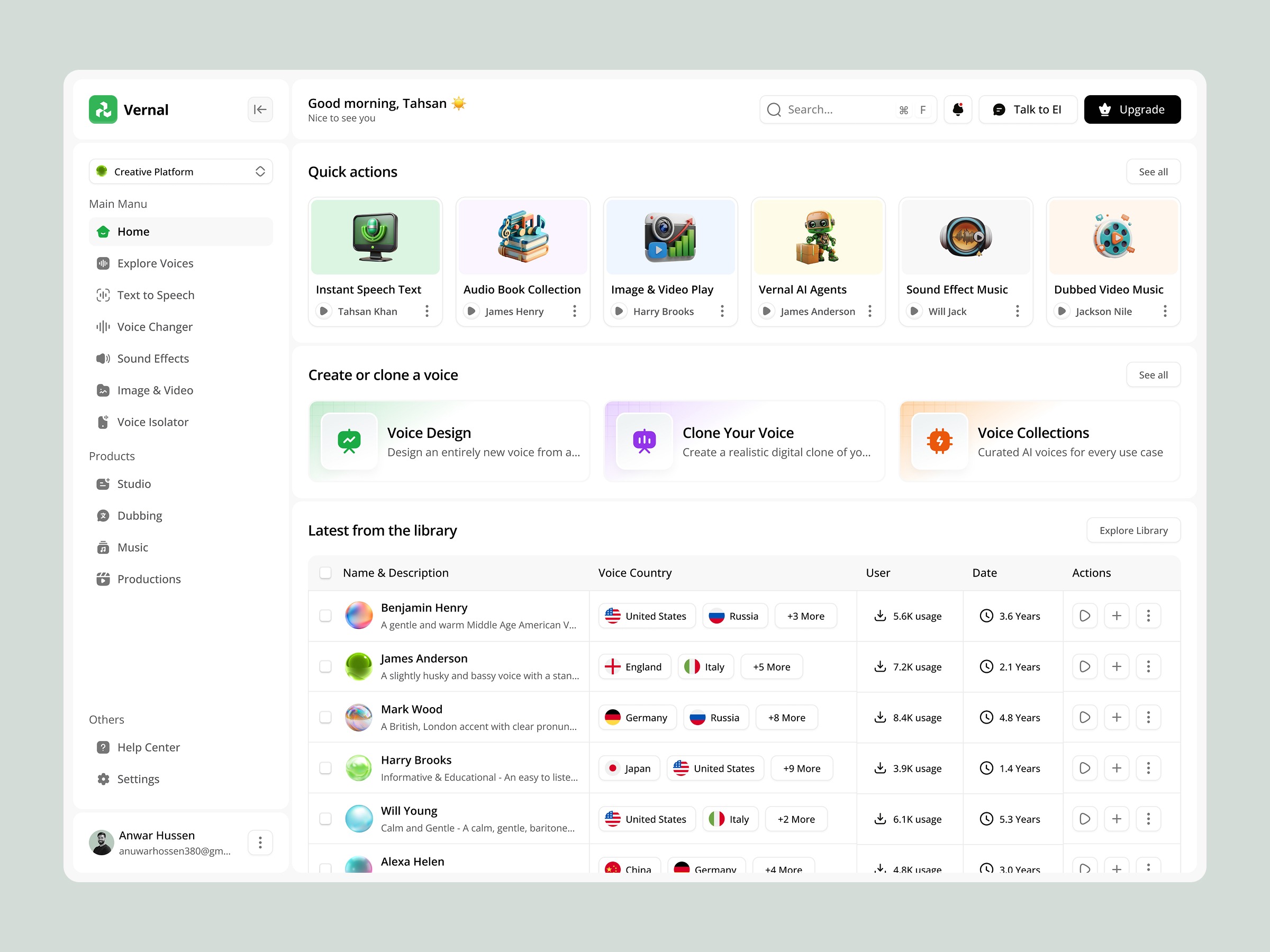 AI Voice Intelligence Dashboard