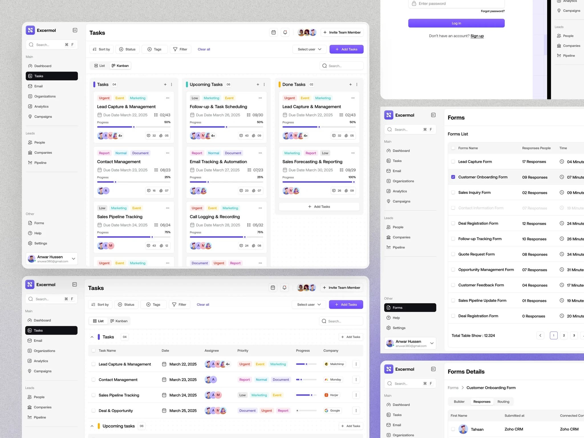 Sales CRM Tasks Dashboard Image 1