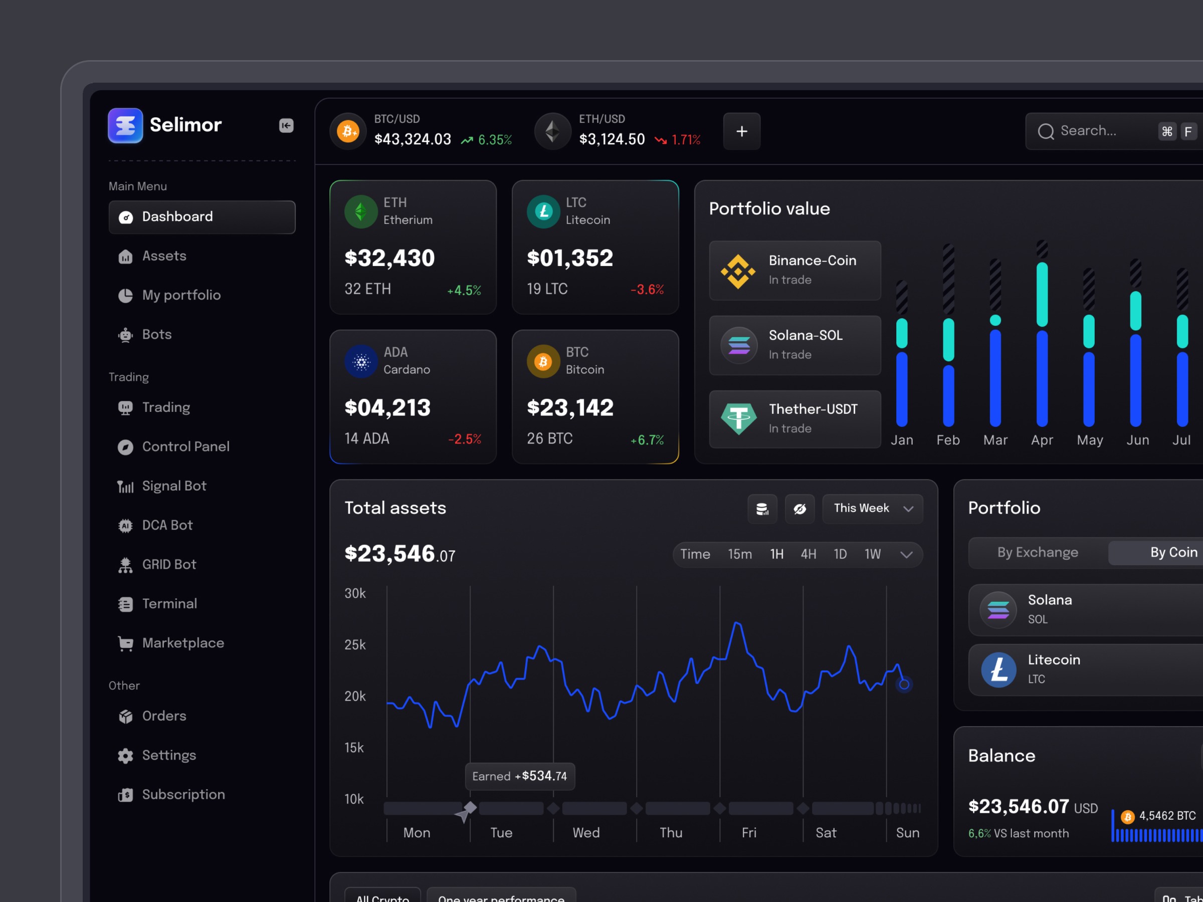 AI Crypto Trading Dashboard Design Image 0