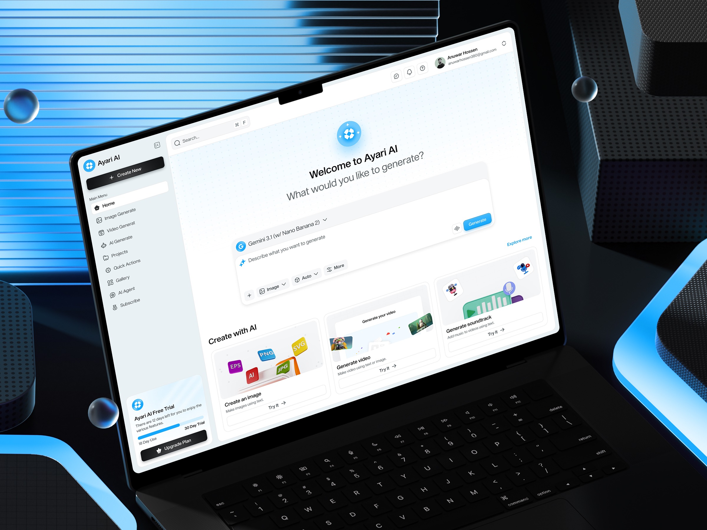 AI-Powered Image Generate Dashboard Image 0