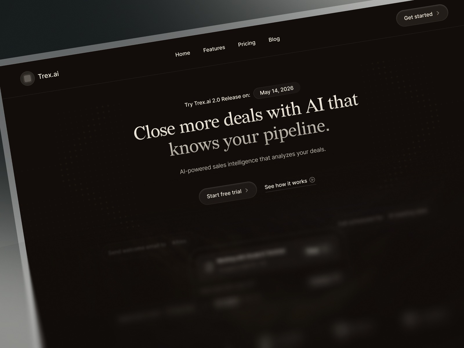 Trex.ai – AI Sales Intelligence Website Design Image 1