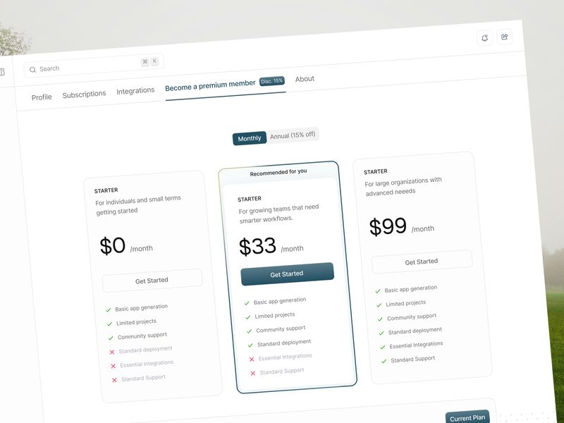 Rouran - AI Dashboard - Pricing