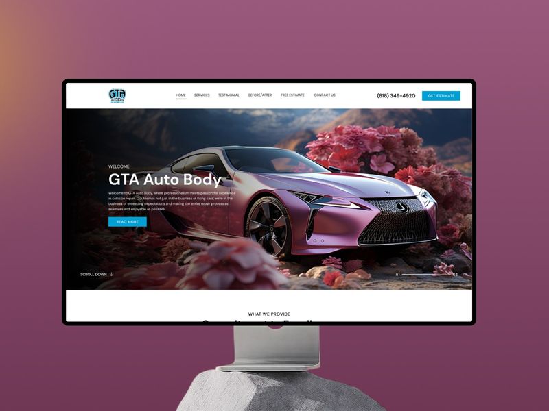 GTA Auto Body – High-End Automotive Web UI Inspiration