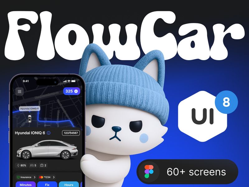FlowCar: UX/UI & UI kit