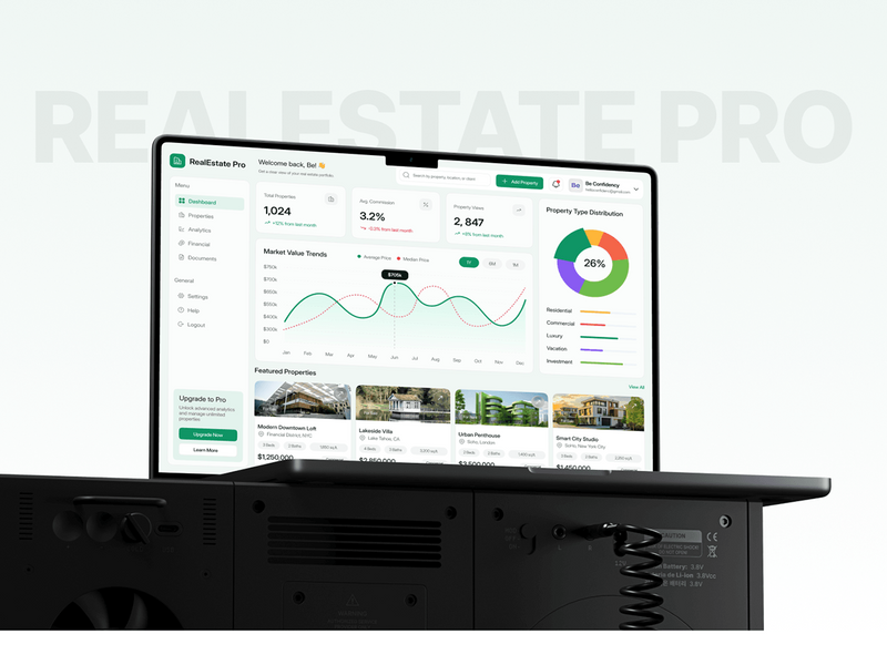 Property Management Dashboard UI/UX Design